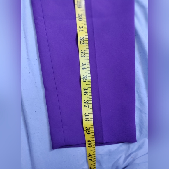 Zara Women's Vibrant Purple Straight Leg Pants - Picture 8 of 10